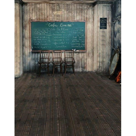 Image of ABPHOTO Polyester Worn Vintage Wooden Floor Wall Chalkboard Scene Studio Props 5x7ft Photography Backgrounds