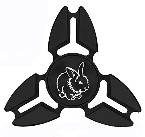 Fidget Spinner Tri-Spinner Aluminum Metal Cute Bunny 