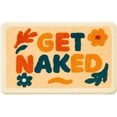 thumbnail image 1 of SAIONJI Tapis de Bain « Get Naked » – Tapis de Salle de Bain en Flocage Peluche 31,5 x 20 Pouces de Long, Tapis de Bain Mignon et Drôle avec Lettres Rétro, Tapis Décoratif Doux Antidérapant pour Douche, Baignoire et Déco de Salle de Bain, 1 of 6