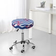 thumbnail image 7 of Fotbe Nautical Anchors Stool Covers Round,Waterproof Round Bar Stool Covers Bar Chair Covers Washable Stool Cushion Slipcover for 12-14 Inch Chair-12 inch, 7 of 7