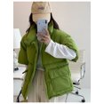 thumbnail image 3 of Chaleco acolchado de algodón para mujer, chaqueta de media manga para invierno, chaleco de manga corta, abrigo Popular para otoño y primavera, 3 of 5