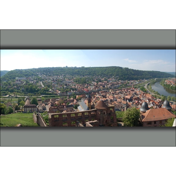 24"x36" Gallery Poster, Panorama of Wertheim germany