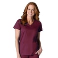 thumbnail image 1 of Maevn EON Women's Back Mesh Panel Shaped V-Neck Scrub Top [XXS - 3XL, FREE SHIPPING], 1 of 2