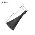 thumbnail image 2 of Uxcell 3.7" Silky Bookmark Tassels with Loop for DIY Craft Accessory, 8Pack Black, 2 of 5