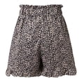 thumbnail image 5 of Casual Shorts for Women 2026 Summer Elastic Waist Loose Fit Wide Leg Leopard Print Beach Shorts with Pockets, 5 of 7