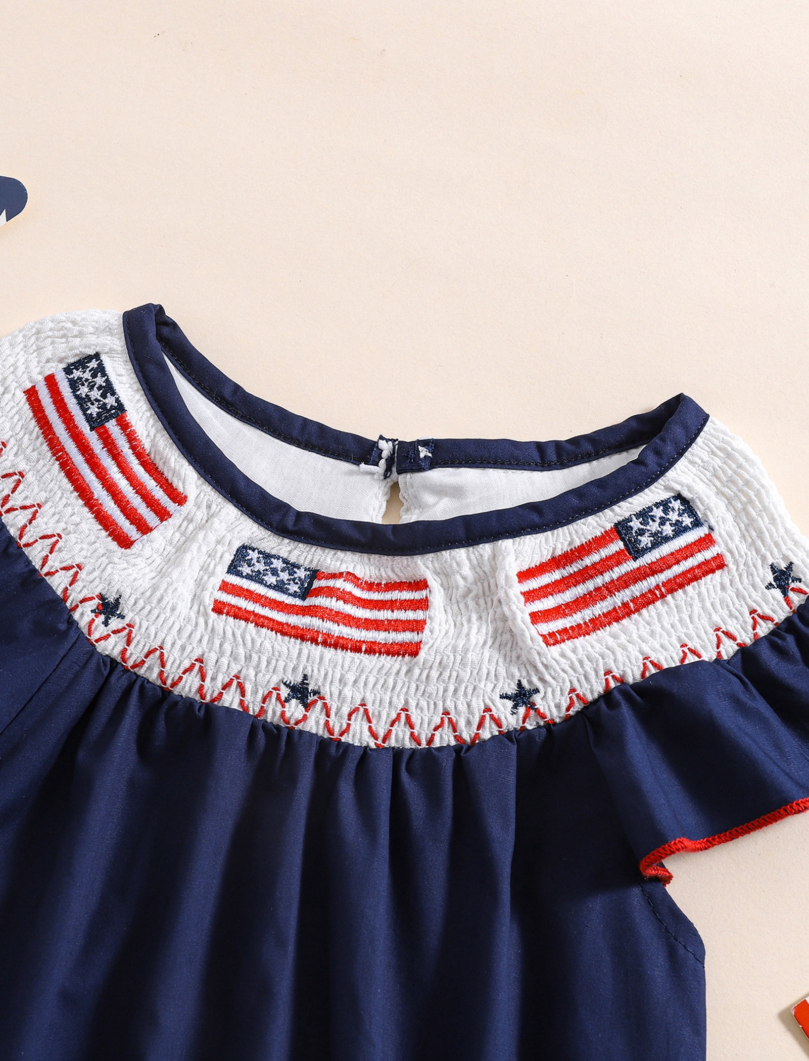 OBEEII Short Sleeve Romper for Girls Boys Embroidered Jumpsuit Onesie Birthday Cake Smash Bodysuit Summer Outfits for 3M-3T