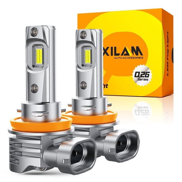 Bombillas LED OXILAM H11 de 3000 lúmenes, 6500 K, color blanco puro, paquete de 2