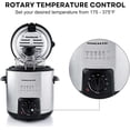 thumbnail image 3 of OVENTE Electric Deep Fryer, 0.9L Capacity, 840W with Adjustable Temperature, Locking Lid, Removable Fry Basket & Cool-Touch Handles, Stainless Steel Countertop Fryer, Silver FDM1091BR, 3 of 8