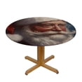 thumbnail image 3 of WYYP Santa Claus Santa Claus Round Tablecloth Washable for Home Kitchen Outdoor Decoration 100% Polyester Fiber Christmas Waterproof White, 3 of 8