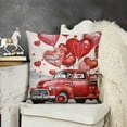 thumbnail image 2 of YINGXI Throw Pillow Covers Pink Love Heart Gnomes Truck Decorative Pillows for Wedding Decor 22x22in, 2 of 5