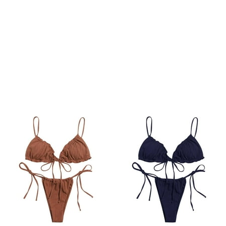 Wijhcboe 2 Pack Swimwear Swim Top Women Underwire Beachwear Women Print Plus Underwire Swimsuits for Women plus Size Swimsuit Size Padded Swimjupmsuit Swimwears Tankinis Striped Shorts Set Women Wom