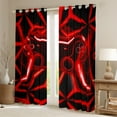 thumbnail image 2 of Erosebridal Red Gamepads Curtains Pack of 2 (52Wx63L),Video Game Curtains for Living Room,Geometric Plaid 30%-50% Blackout Curtains Set of 2 (52Wx63L),Male Bedroom Decor, 2 of 6