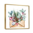 thumbnail image 3 of Designart 'Merry Christmas Greeting Card Envelope' Traditional Framed Canvas Wall Art Print, 3 of 5