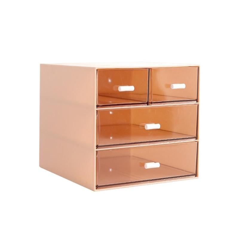 Desk Storage Box Plastic Storage Box Multiple Grid with Drawers for