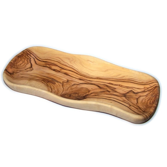 BEAUTIFUL OLIVE WOOD BREAD DISH / BOWL FOR SERVING BREAD - 10- 14