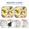 thumbnail image 5 of Picia Beautiful Bright Birds And Flowers 2 Piece Car Windshield Sun Shade Foldable | Foldable Sun Shield for Front Window Blocks UV Rays and Keeps Your Vehicle Cool-Small, 5 of 7