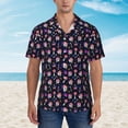 thumbnail image 2 of Haiem Skulls In Floral Printed Hawaiian Shirt for Men - Men’s Casual Beach Summer Shirts - Stretch Fabric with Modern Fit-Large, 2 of 7