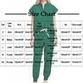 thumbnail image 3 of FNFYFH Scrubs Sets for Women Cap Sleeve V Neck Scrub Tops and Drawstring Jogger Pants Nurse Uniform with Pockets, 3 of 9