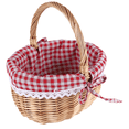 thumbnail image 3 of Wicker Basket Gift Baskets Empty Oval Willow Woven Picnic with Handle Wedding Small, 3 of 4
