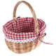 thumbnail image 3 of Cesta de mimbre Qtmnekly Cestas de regalo Cesta de picnic vacía ovalada tejida de sauce con asa Cesta de boda pequeña, 3 of 6