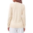thumbnail image 3 of Fantaslook Crew Neck Knit Cardigan Sweaters for Women Button Front Sweater Tops Business Casual Fall Outfits, 3 of 10
