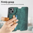 thumbnail image 2 of for iPhone 15 Wallet Case with Card Slots & Cash Slot【RFID Blocking】, With Wrist Kickstand,Flip Folio Book PU Leather  Shockproof Anti-fall Rugged Phone case Cover For Women Men,Green, 2 of 13