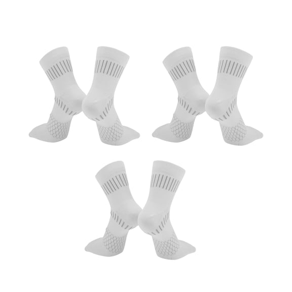 Cycling Socks Sweat-wicking Breathable Outdoor Bike Socks White One Size Fits All Universal 3 Pair Mesh