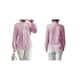 thumbnail image 3 of Camisa de Mujer con Botones, Cuello Alto y Volantes, Camisas de Larga A Rayas, Blusas de Trabajo para Mujer, Moda. Rosa M, 3 of 7