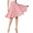 Pink, variant on Joernso Women Skirt Elastic High Waist A-Line Style Skirt Solid Color Large Hem Skater Skirt Bohemia Style Skirt