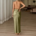 thumbnail image 4 of Elegant Women's Long Evening Dress Satin Backless Strapless Gown For Party Wedding Prom Night Out Formal Occasions, 4 of 6
