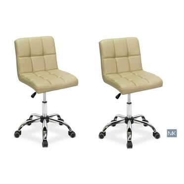 Esthetician Chair Technician Stool 2 TOTO CREAM Pneumatic, Adjustable, Rolling Salon Furniture & Equipment