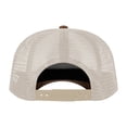 thumbnail image 2 of TOPTIE 5 Panel Baseball Cap Suedette Front Mesh Back Adjustable Unisex Snapback Hat-Khaki/Blue, 2 of 8