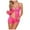 Pink, variant on Harpily 2025 Intimates Women Sexy-Underwear Sleepwear Satin Silk Babydoll Lace Up Nightwear Pajamas Set