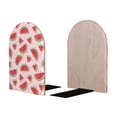 thumbnail image 2 of Lsque Watermelon Printed Wood Bookends,Non-Skid Bookend for Shelves,Heavy Duty Support Bookends,Non-Slip Foam Pads for Office, Home, and Library,1 Pair, 2 of 8