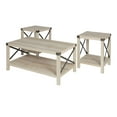 thumbnail image 6 of Walker Edison 3-Piece Rustic Wood & Metal Coffee Table Set - White Oak, 6 of 8