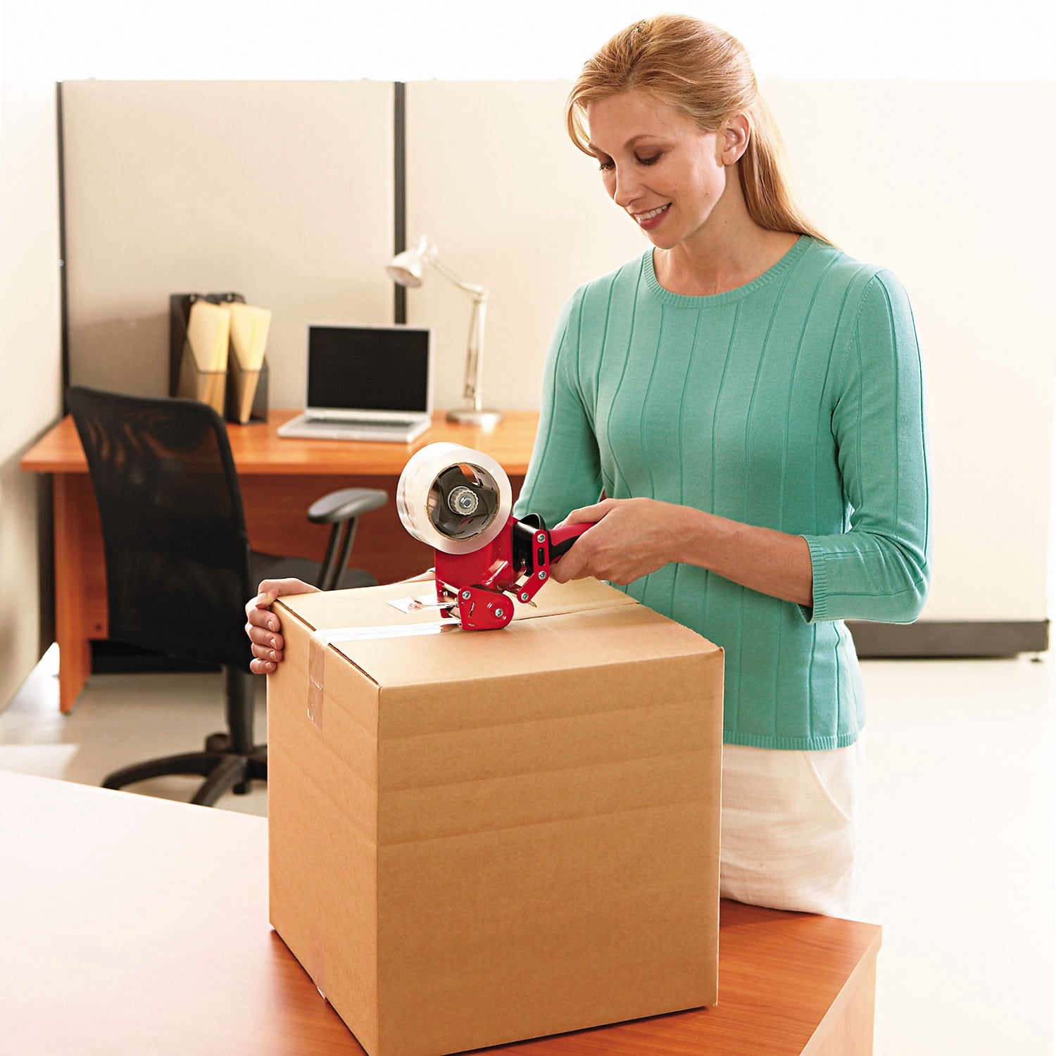 3m/commercial Tape Div. Pistol Grip Packaging Tape Dispenser, 3" Core, Metal, Red
