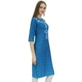 thumbnail image 2 of Bimba Kurta Indian Women's Digital Printed Designer Ethnic Kurti Blue Dress-4, 2 of 5
