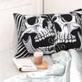 thumbnail image 4 of Salouo Psychedelic Skull Illusion Art Pattern Pillow Cases,1PC Pillow Covers with Envelope Closure Decorative Pillow Case for Bed Couch,Pillows Not Included-20"x30", 4 of 6