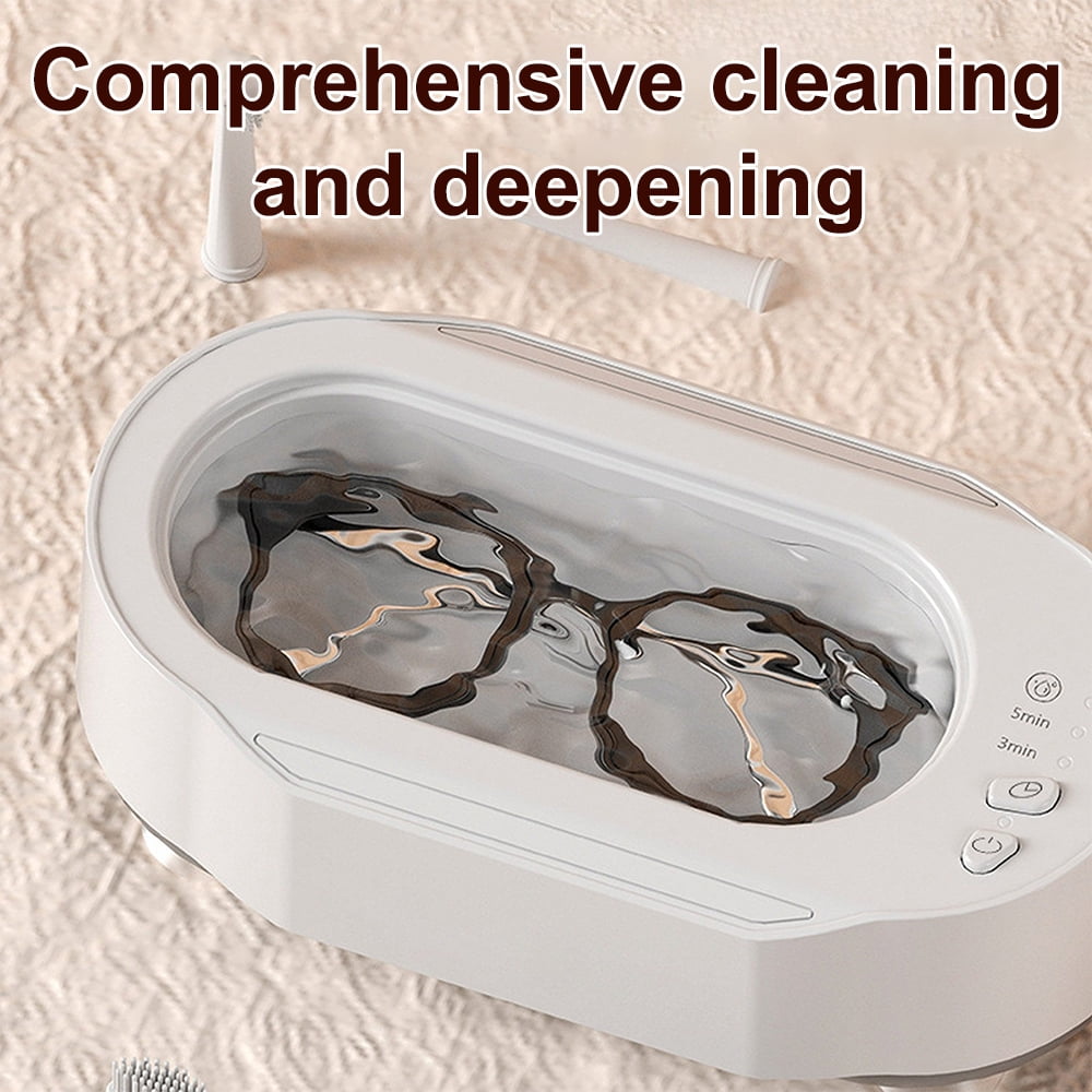 (2 pack) Ultrasonic Cleaner Machine, Portable Professional Ultrasonic Cleaner for Jewelry, Eyeglasses, Rings, Coins, Denture, Utensils, Chain