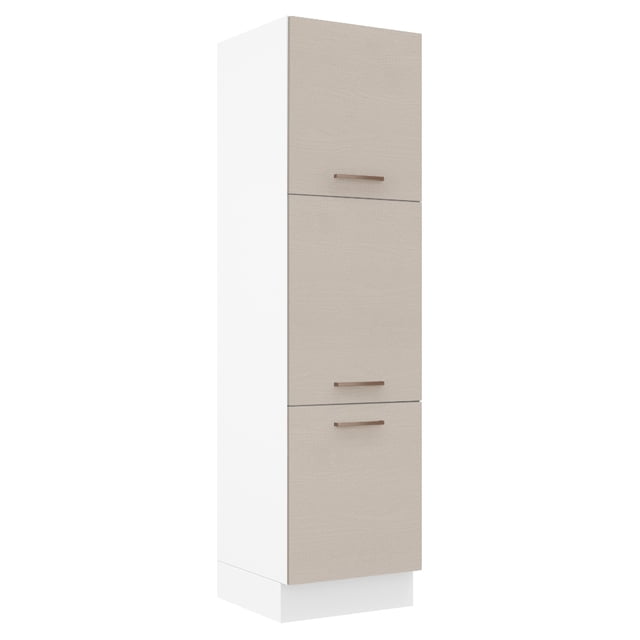 Mueble de Cocina Organizador 60 cm 3 Puertas Blanco Crema Agata Madesa