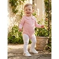 thumbnail image 4 of RUINIXCW Nebworn Baby Girl Boy Spring Fall Winter Clothes Infant Baby Striped Bubble Romper Long Sleeve Peter Pan Doll Collar Bodysuit Bodysuit Playsuit, 4 of 9