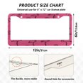 thumbnail image 4 of 2-Pack Aluminum License Plate Frame with 2 Holes for GM License Plate Cover with Free Screws Seamless Pattern Of Pink Flamingos, 4 of 8
