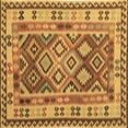thumbnail image 1 of Ahgly Company Indoor Square Southwestern Brown Country Area Rugs, 5' Square, 1 of 4