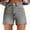 Dark Gray, variant on Seductiva Spring Summer Shorts for Women Womens Casual High Waist Denim Shorts Relaxed Fit Artretro Printed Floral Shorts with Pockets