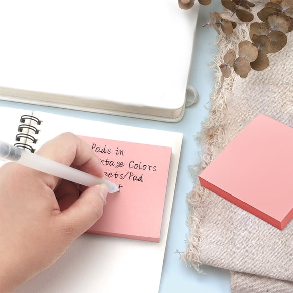 Sticky Notes 100 Sheets, Self Adhesive Removable Memo Pads, Colored Planner Sticky Notes for Books Office School Supplies