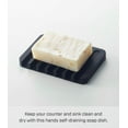 thumbnail image 2 of Yamazaki Home Self-Draining Soap Tray, Black, Silicone, No Assembly, 2 of 5