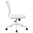thumbnail image 3 of Modway Jive Modern Vinyl Armless Mid Back Office Chair in White, 3 of 6
