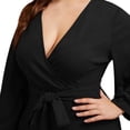 thumbnail image 3 of Vestido Dama Mujer Sexi Elegante C/cinturón Talla Extra Plus DaraBaby  Vest053, 3 of 4