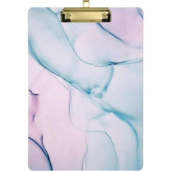 FMSHPON Marble Clipboard Hardboard Wood Nursing Clip Board and Pull for Standard A4 Letter 13x9 inches