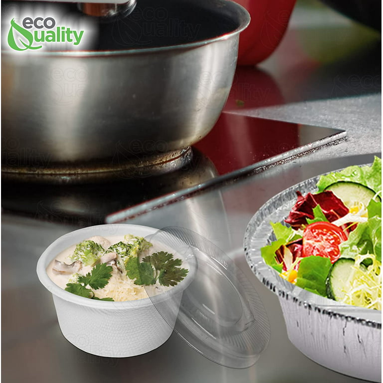 Compostable Portion Cups with Lids, Disposable Souffle Take Out